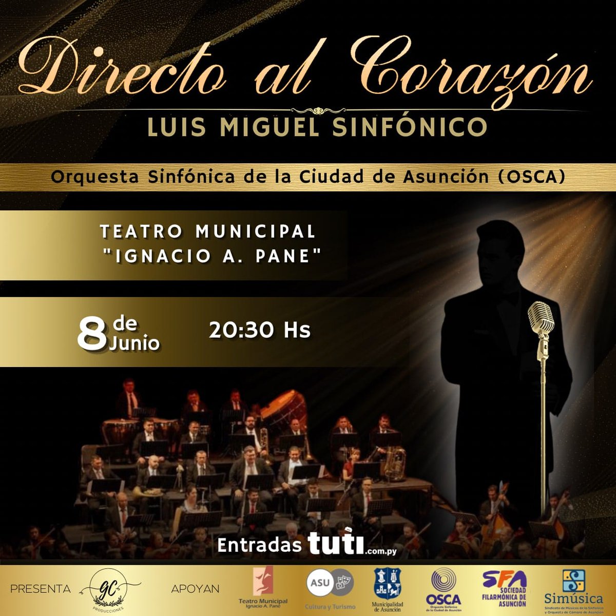 En junio llega 'Luis Miguel Sinfónico'. Hoy y mañana hay 2x1 por el cumple de LM. Entradas en tuti.com.py