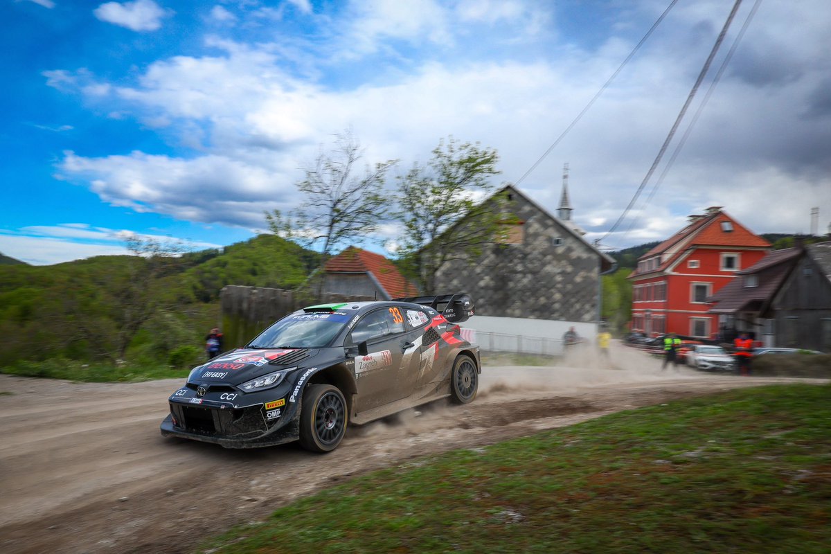 It’s been a busy, relentless and demanding day! The morning was very tricky and the afternoon a bit more predictable but there are lots of notes, loads of info to manage and luckily our route note crew helped us make some good tyre choices. #wrc @TGR_WRC