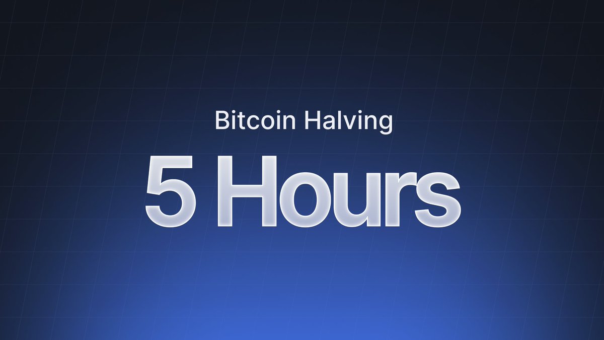 5 hours closer to #Bitcoin halving!