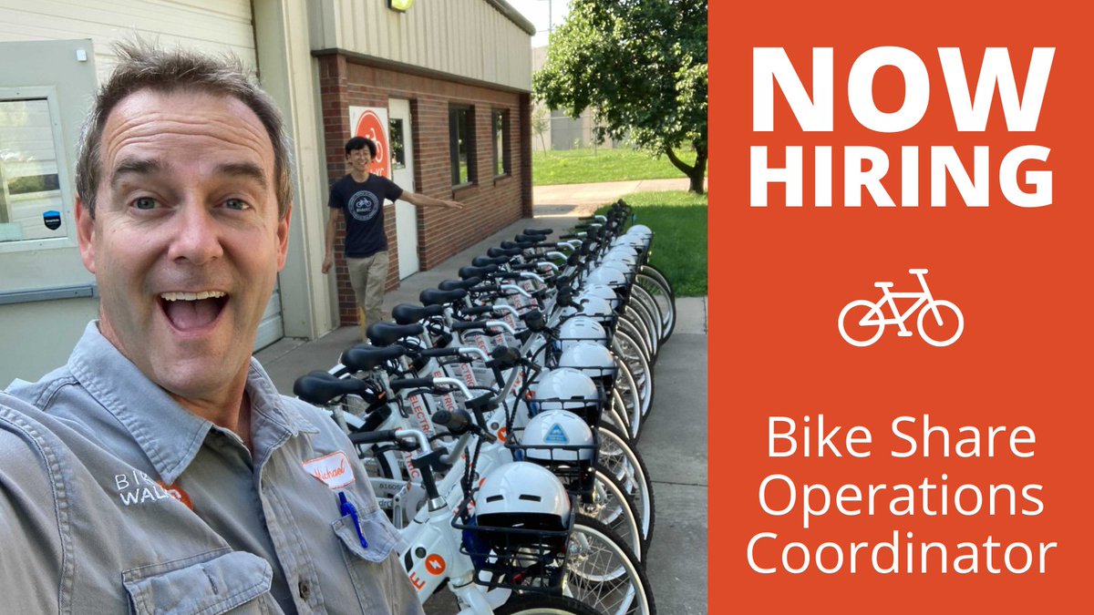 RideKC Bike is hiring for ull time and part time positions. Join our team and help keep KC rolling! bikewalkkc.org/about/jobs/