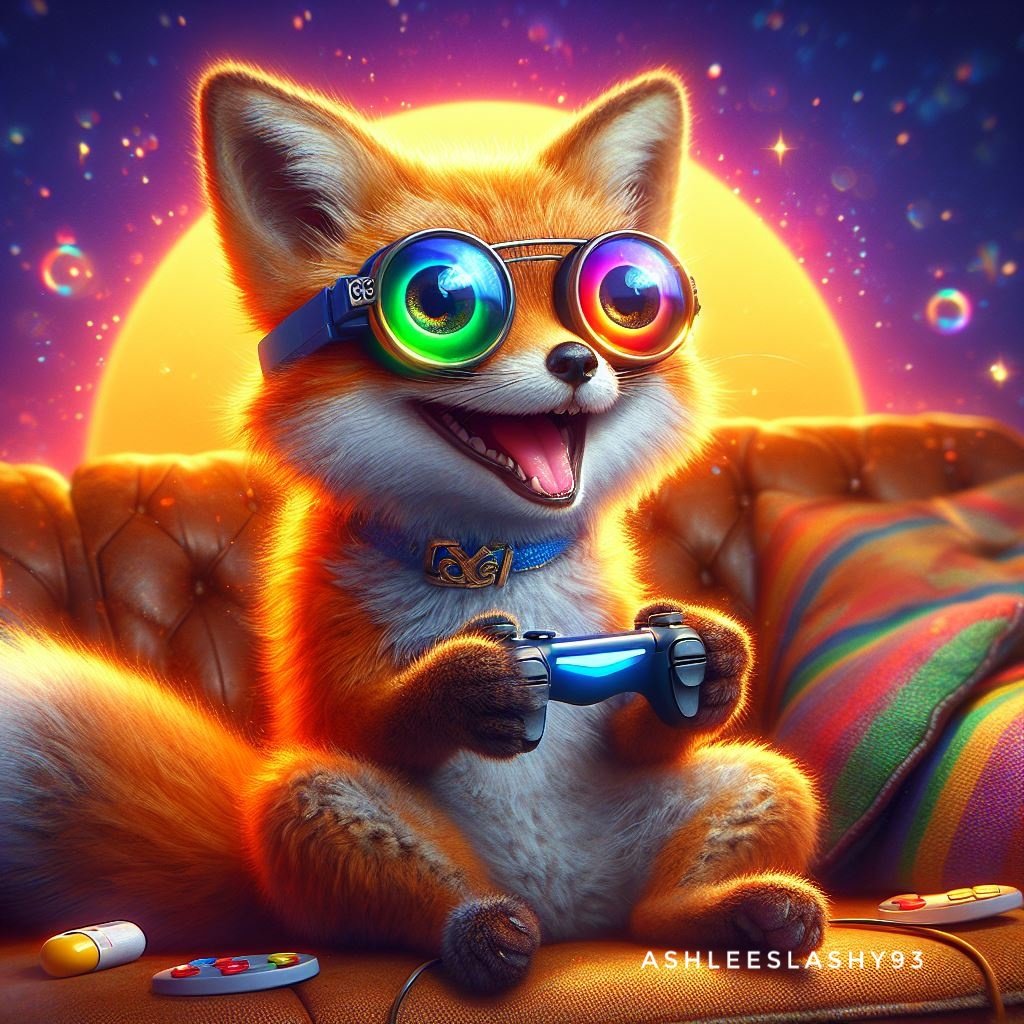 @LunAImagination @FOMOMoonGlow @stevegilham1 @JasonVitale14 @TwistdWhispers Thanks for the tag, Luna 💖

I think this fox has been playing video games a little too long 👁👁🤣