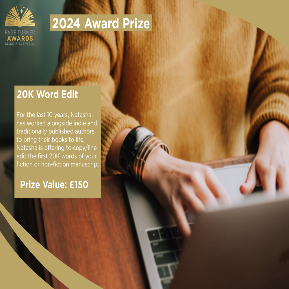 Win a 20K word edit from Natasha Orme📚🎁 

Ready to enter our 5th year of awards & prizes 🤷🏻‍♂️ 
See All Our Prizes 👉🏻 pageturnerawards.com/2024-award-pri…
 
 #bookawards #writer #authorprize #bookaward #authorcompetition #writingawards #writingprizes #scriptdevelopment #author #bookeditor