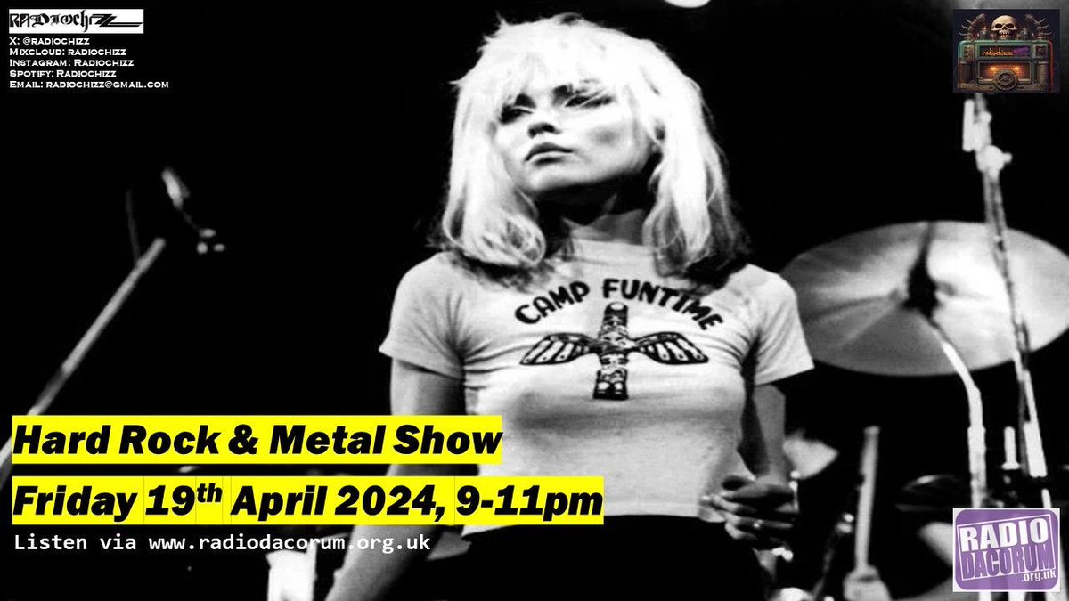RadioDacorum's tweet photo. The Hard Rock &amp; Metal Show continues on Radio Dacorum. Join us for a rocking show at 9pm via https://t.co/wgdH5bDNAm #radiochizz https://t.co/xrYBBGjBbe