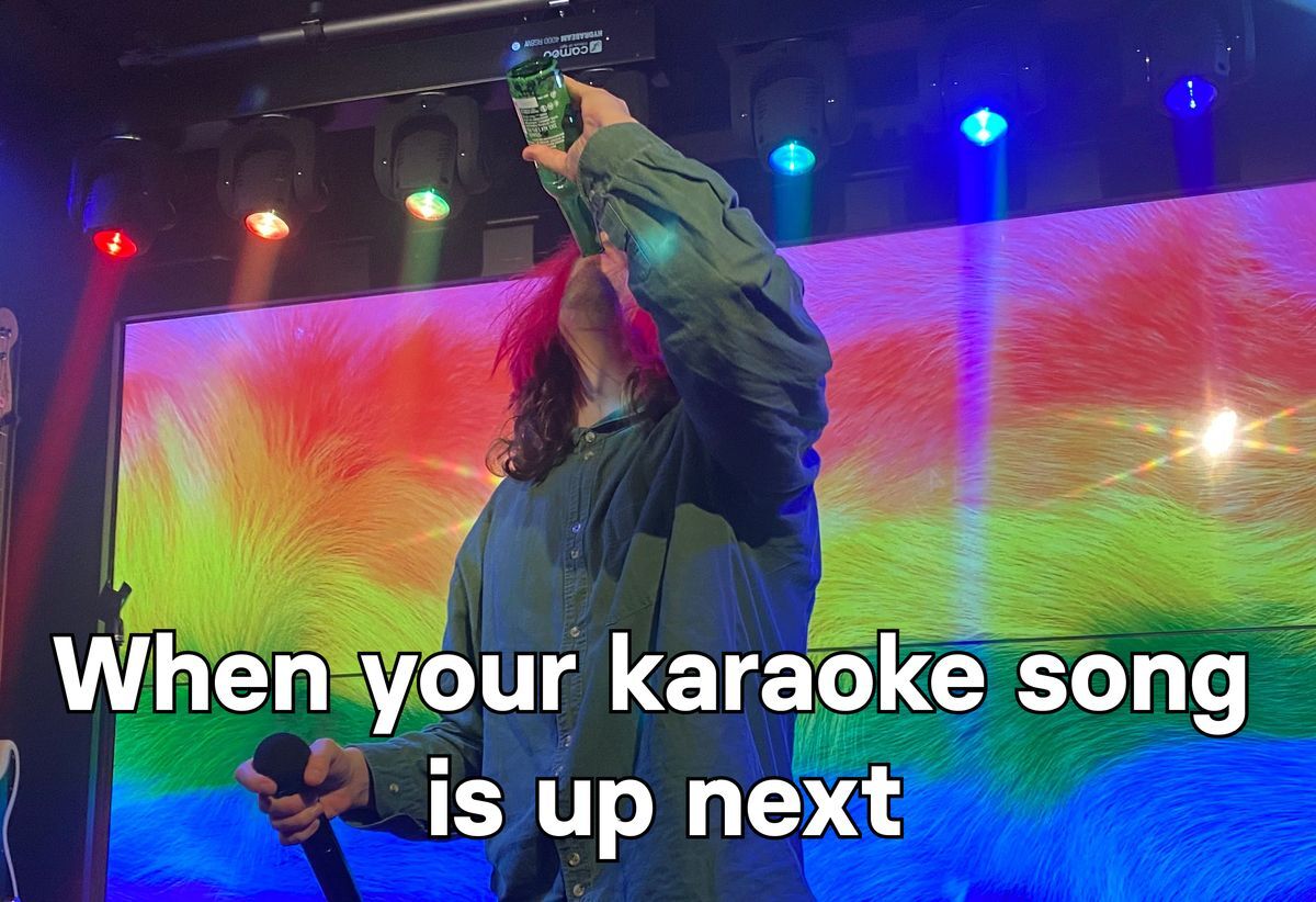We've got all the liquid courage you need. 🍺 💛 Karaoke with Marlow is tonight at 7pm! fb.me/e/4qyunJF6C

#CBG #cornerbar #karaoke #sing #dance #beer #drinks #bar #liquidcourage #meme #funny