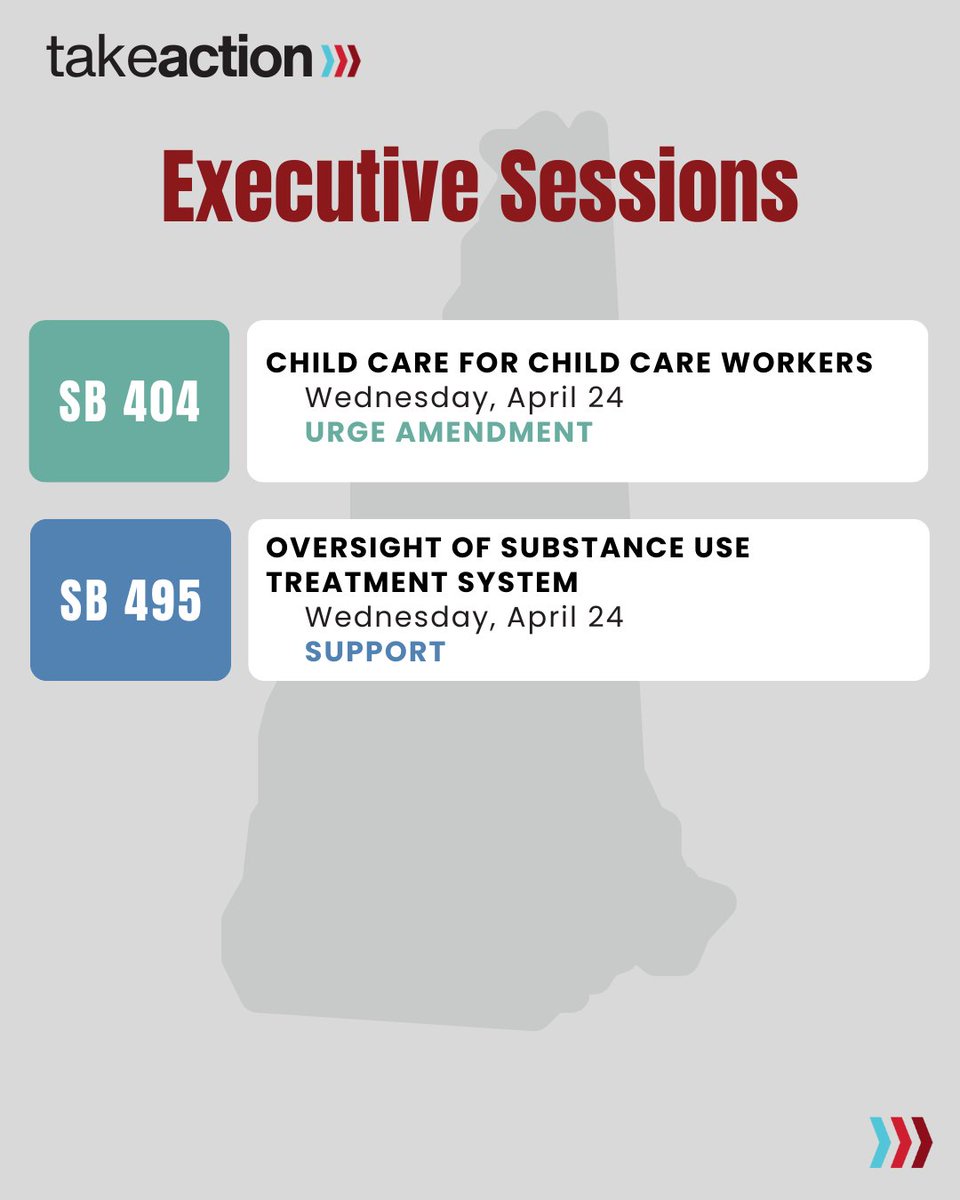 Next week, there are TEN public hearings and TWO executive sessions for New Futures' priority bills. These include bills about child care, lead exposure, cannabis commercialization, RSV immunization, and more. TAKE ACTION NOW: new-futures.org/post/Upcoming-…