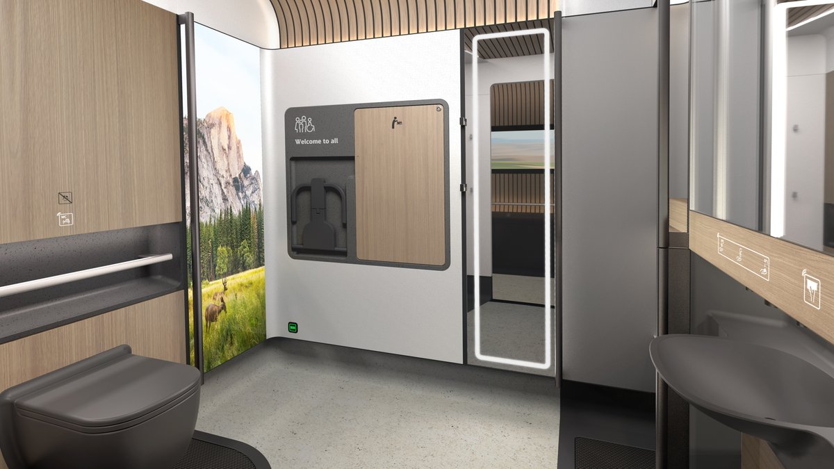 Accessibility is a core component of our trainset interior design. Our preliminary designs include accessible:

♿ Boarding
💺 Seating
🚻 Restrooms

Additionally, our trains will have 32 inch wide bodies for independent wheelchair mobility. #FactFriday