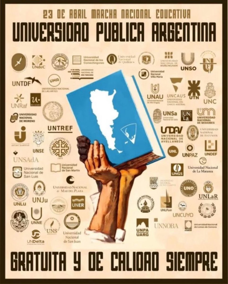 RubenEslaiman's tweet photo. Pese a que nos quieren quebrar la voluntad de defender la educación pública, el martes #YoVoy a la marcha en apoyo a la Universidad Pública Argentina 🇦🇷.
#SalvemosLaUniversidad https://t.co/EjSSfDmOik