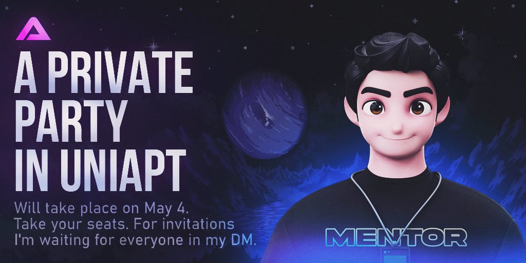 blurringNFTs's tweet photo. Next month there will be a closed event from @uniaptio.
Participants will receive irreplaceable experience and various gifts from the UNIAPT team (UNI Pass, tokens, merch)

The number of participants is limited!
Im waiting for everyone in my DM.

#uniapt #uniaptio #giveaway https://t.co/u8SrbVQ97z
