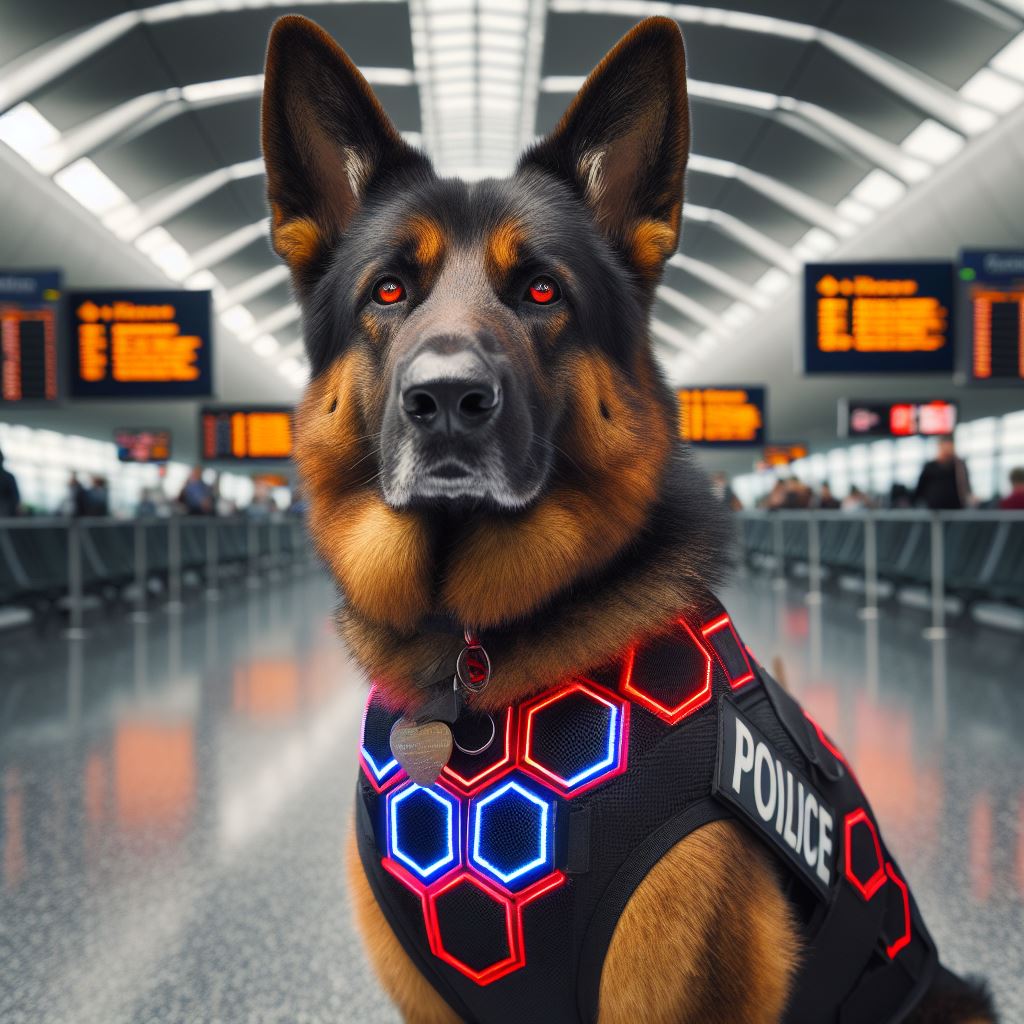 QT Hexagon-Patterned Outfit 'Airport Security'