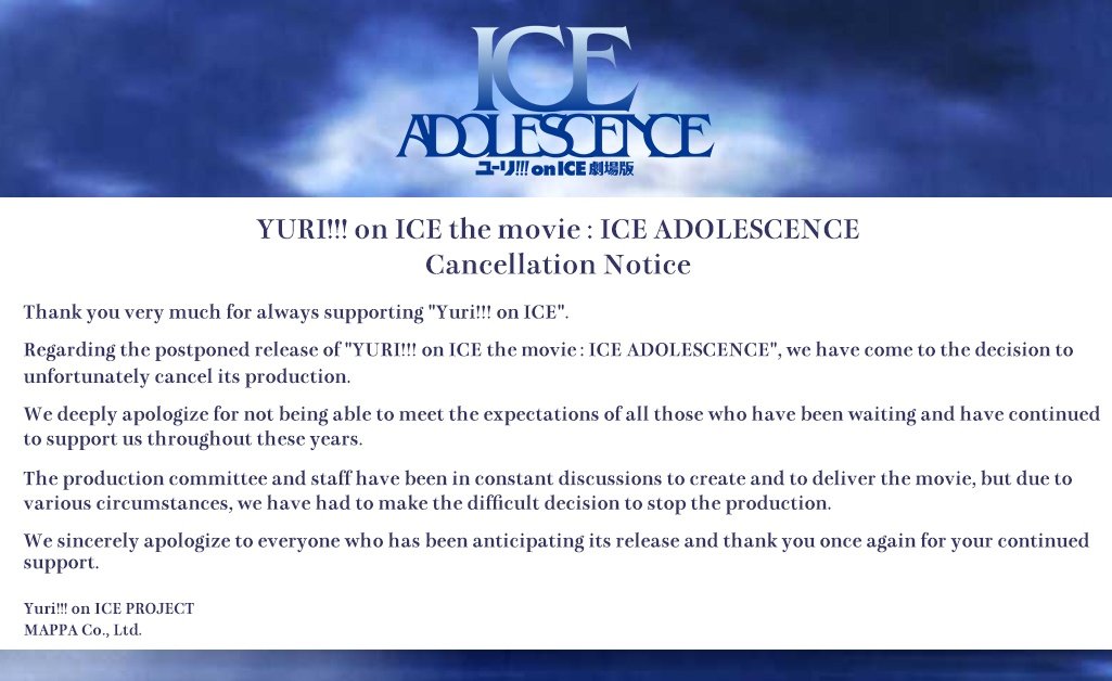 yoidaily's tweet photo. honest reaction of all yuri on ice fans seeing the iceado cancelation notice. https://t.co/ygBQvEO0CW