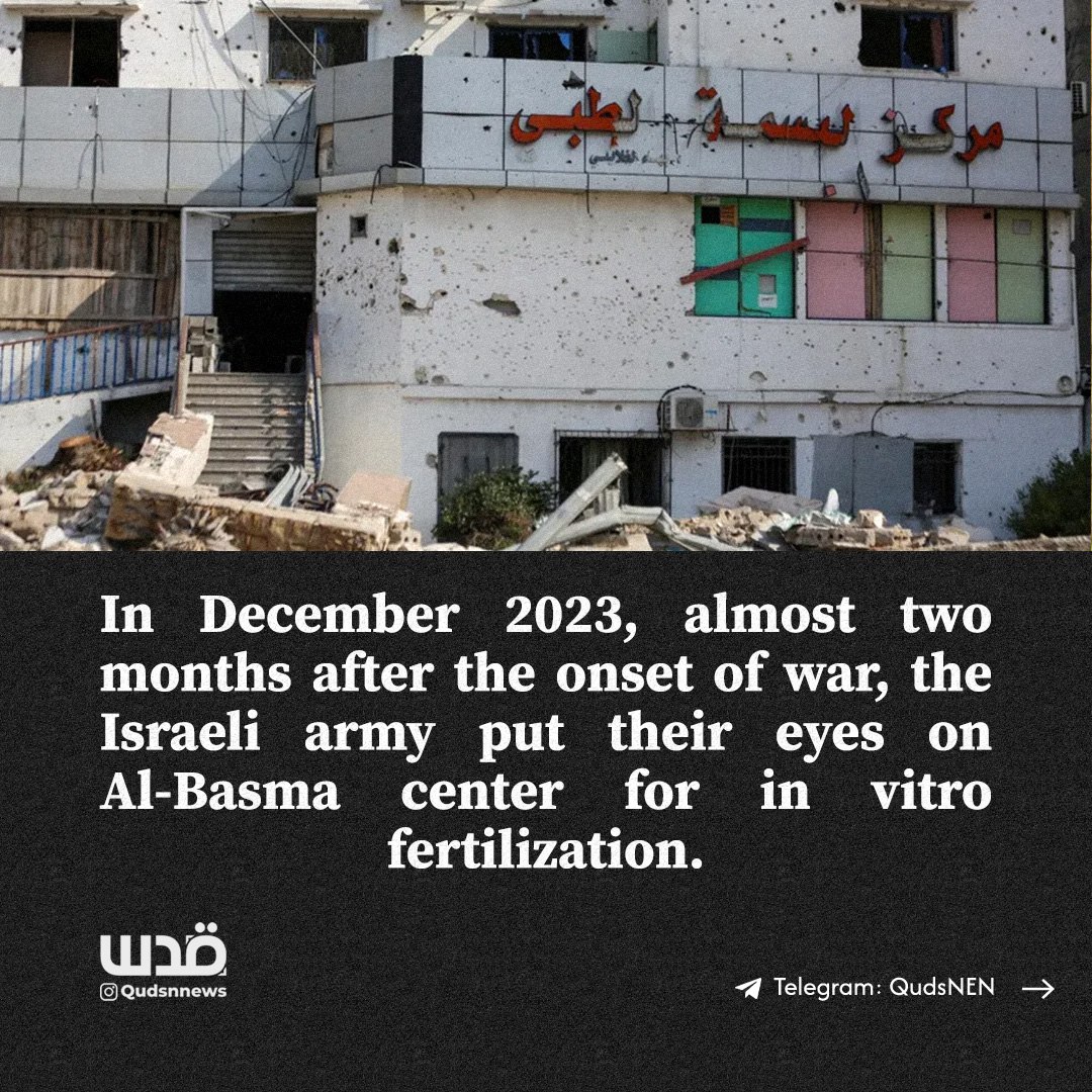 The Israeli genocide in #Gaza have targeted not just people and animals, but also the potential lives represented by embryos in Gaza's fertility clinics.

Israel's deliberate strikes on hospitals and essential facilities undermine the basic human existence in the Strip. 
1/2