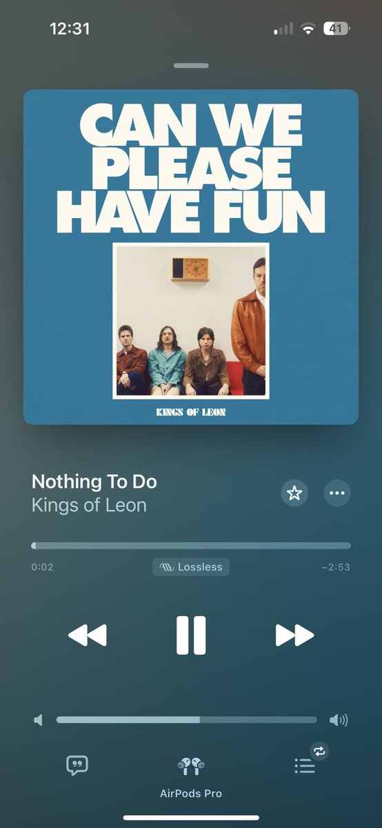 Only song release that matters today @KingsOfLeon @youngfollowill @doctorfollowill