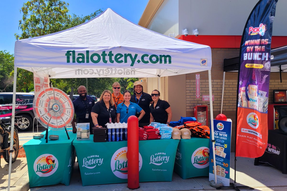 The Spin to Win event in Delray Beach is now LIVE! 📍16211 S. Military Trail Come out and learn about the new Cash Castle Bonus Play promotion and win some cool prizes with a $10 Lottery ticket purchase made during the event! Hope to see you soon. @MurphyUSA @979WRMF