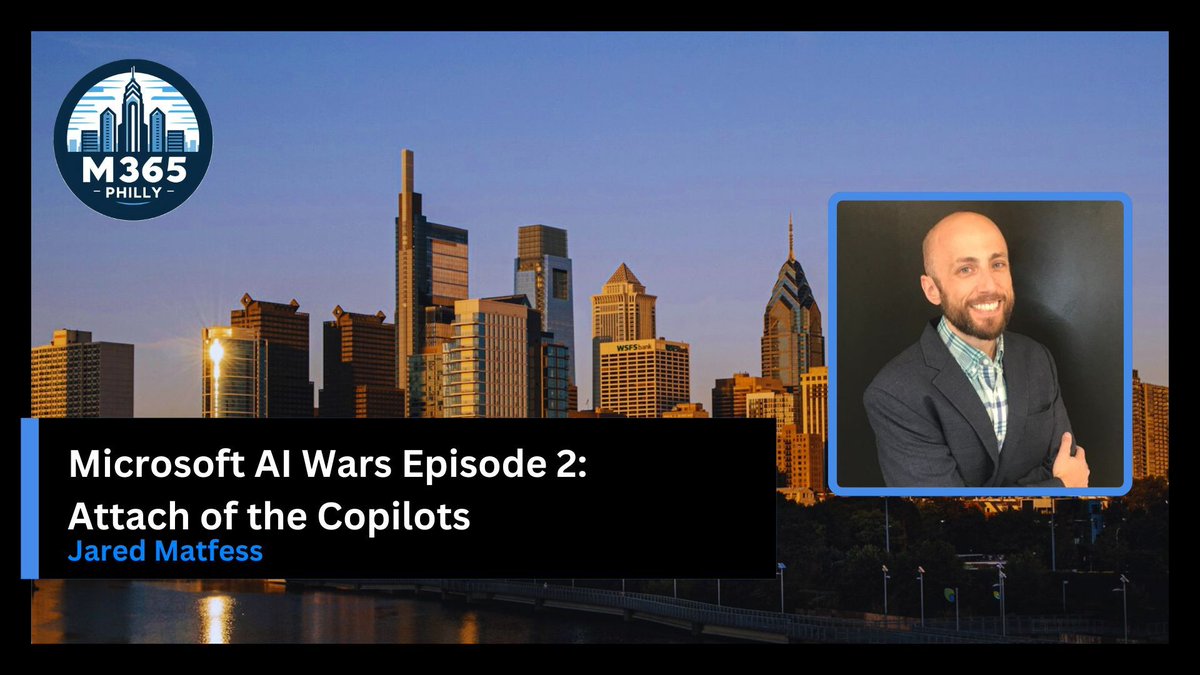 SPS_Philly's tweet image. @jaredmatfess will be speaking at #M365Philly on Sat, May 18th! Register ( buff.ly/3wq9SMr ) to attend this free event!  #CommunityDays #MicrosoftCopilot #CommunityLuv #M365Community