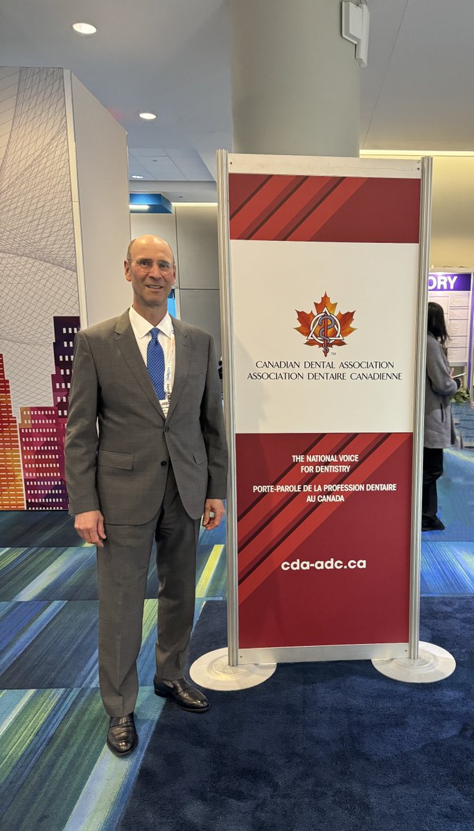 Exciting news from the @ONDentalAssoc Ontario Dental Association #ODAASM24 trade show! Here's a snapshot of Frank Bevilacqua @fmbevilacqua, CEO of ODA, at the Canadian Dental Association section of the booth. Attendees, don't miss this chance to connect with your colleagues and