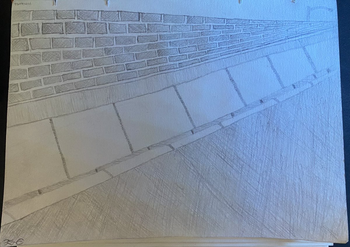 Just some cross hatch practice. Not my greatest work.

A Warped, Brick Wall
by Inferno_Corps.
Mech. Pencil on Cold-press Paper
19APR2024