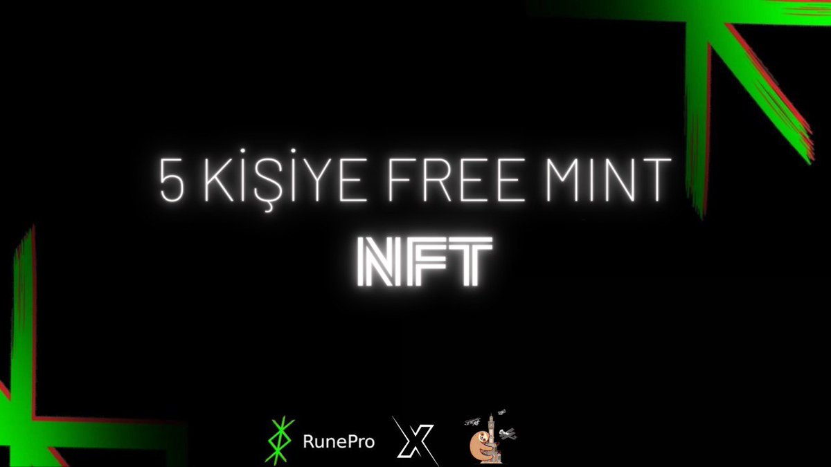 🎁 EFSANE ÇEKİLİŞ  🎁
5 kişiye ücretsiz NFT WL dağıtıyorum

📌Bu NFT'ler çok kıymetli olacak, NFT'lere sahip olanlar airdroptan da faydalanacak. 

Proje çok iyi, kaçıran üzülür!

-Takip et: <a href="/Rune_Pro/">RunePro</a>
-RT ve Fav

2 gün sonra açıklarım, bol şanslar💫