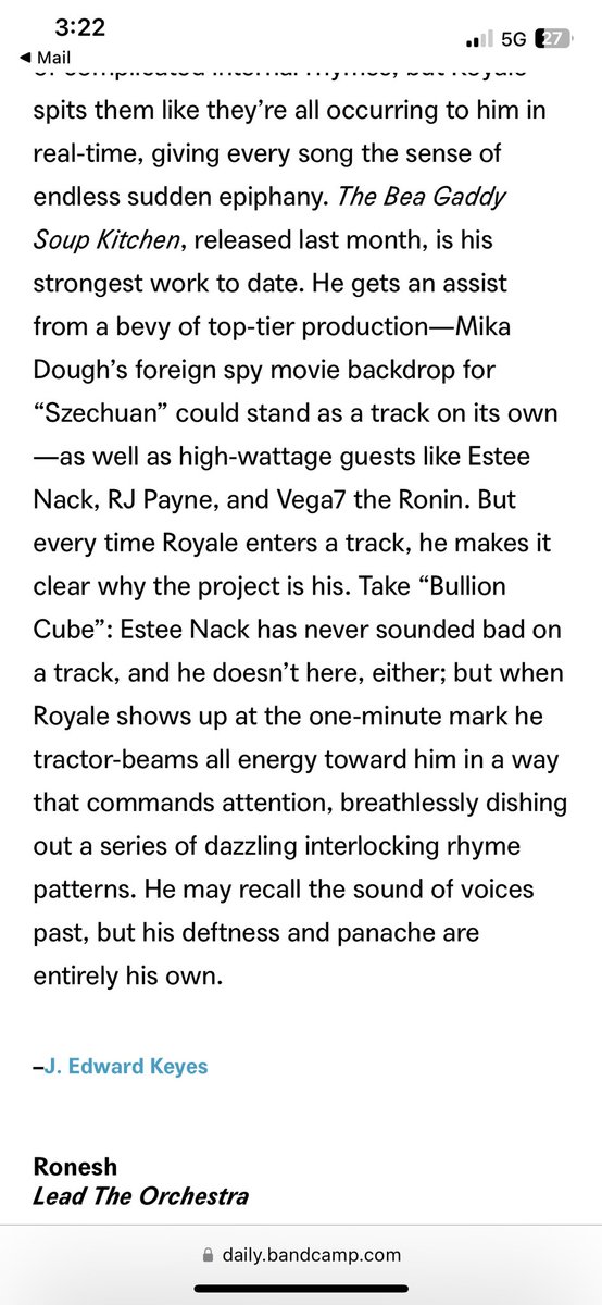 daily.bandcamp.com/essential-rele…

Big up to @bandcamp on the write up of @jayroyale ‘The Bea Gaddy Soup Kitchen’ lp in the ‘Essential Releases’ column today!!! Vinyl, CDs and Cassettes on the way!  @ogpressrecords #ogpressrecordlabel #ogpress #jayroyale #viral #undergroundhiphop