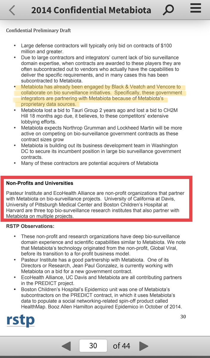 EcoHealth is just a tiny fraction of the corruption. 

They were part of the Global Virome Project with Metabiota and BGI Genomics (blacklisted Chinese company). 

@COVIDSelect