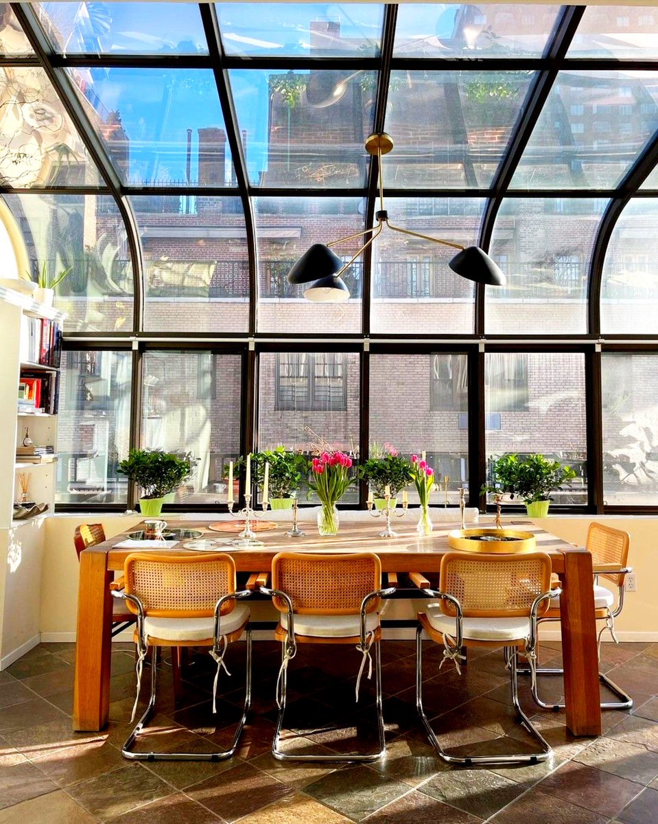 Skylights and Cesca chairs are the perfect combo