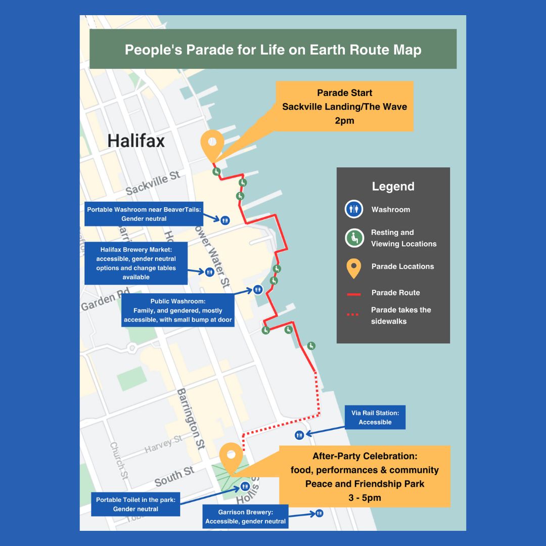 ⁠The weather has decided to cooperate and we are all set for the People's Parade for Life on Earth 🌎️🌤️⁠ ⁠ We'll see you tomorrow, Saturday, April 20 at 2 p.m. by the Wave on the Kjipuktuk/Halifax Waterfront! Visit ecologyaction.ca/get-involved/e… for details and route map!⁠