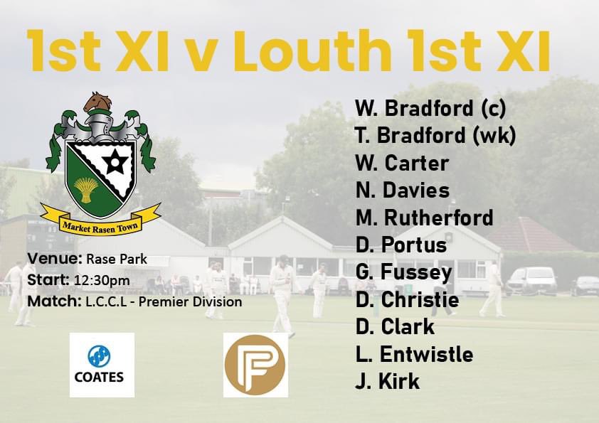 Cricket returns tomorrow! Just the one team in action as the 1st XI welcome local rivals Louth 1st XI to Rase Park for a 12:30pm start. We have a debut for Danny Portus and a return to the side after a spell on the sidelines for Matt Rutherford!
Come and show your support
#UTR