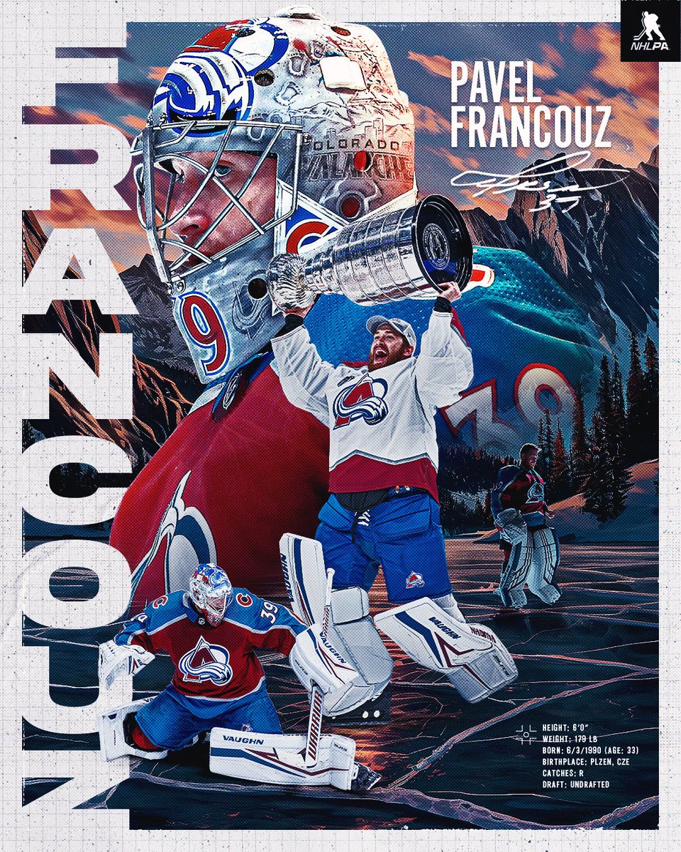 Wishing Pavel Francouz the best of luck as he hangs up the pads after 73 games played over three seasons with the @Avalanche, which included six straight wins along seven postseason outings to help capture the 2021-22 #StanleyCup!