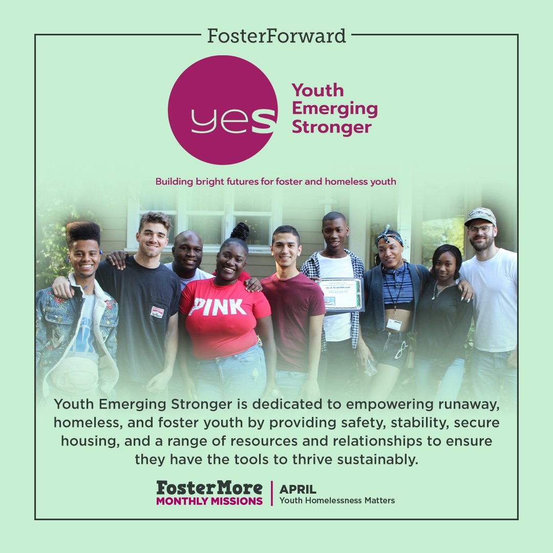 'No contribution is too small for challenges as big as homelessness.' - YES President and CEO Mark Supper.

#FosterForward with @WeAreYesYouth—helping foster youth find stability and success. 🤗🔥

Visit fostermore.org/foster-connect/ to learn how you can help a #FosterYouth today. 💚