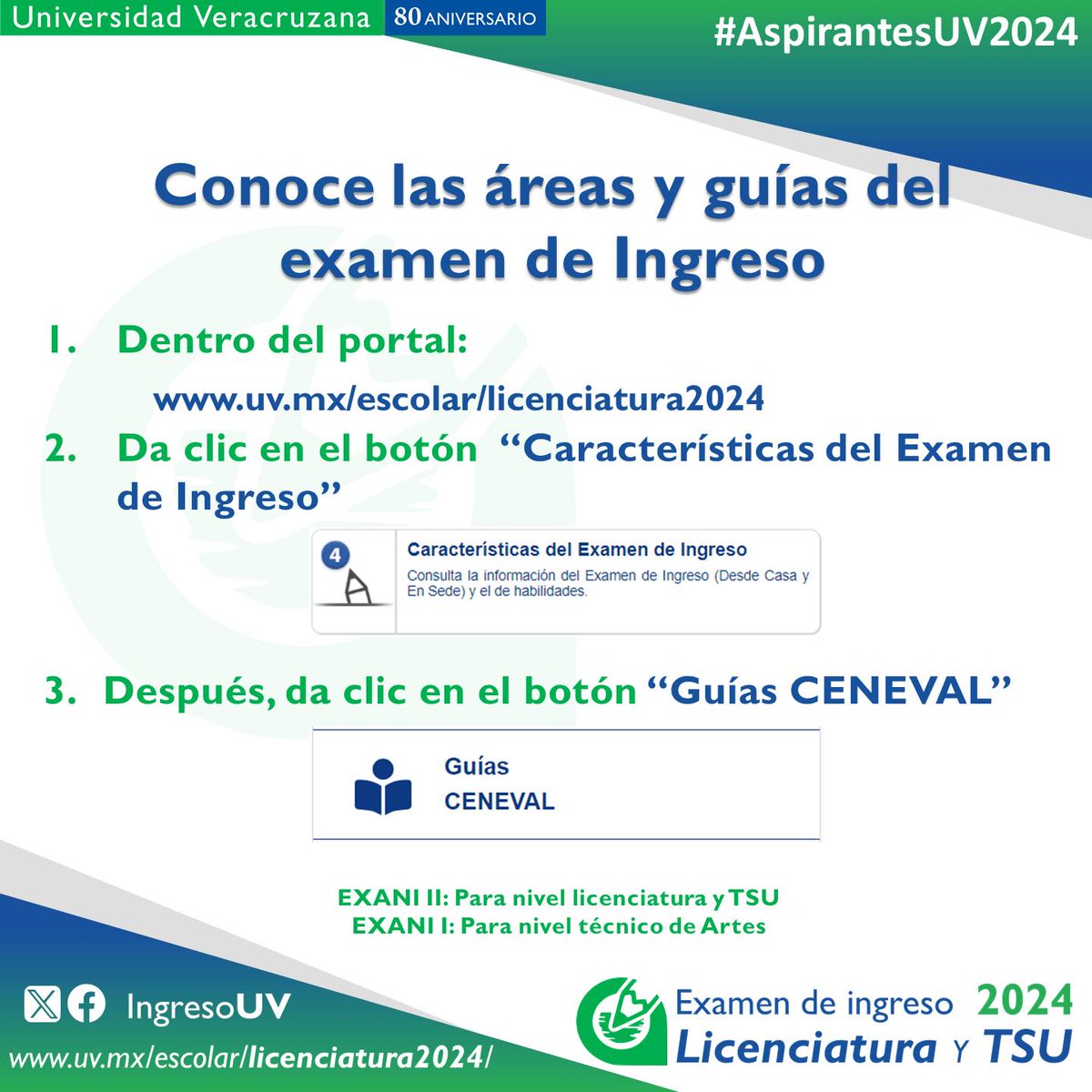 ¡Concéntrate y continúa preparándote para el ingreso a nuestra universidad! ¡Conoce las áreas y la guía Ceneval! 📝 Detalles: bit.ly/3Qaylw9