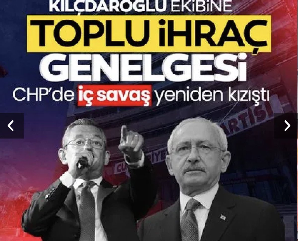 @kilicdarogluk senin arkandan iş çevirenler,seni arkandan harçeleyenleri zamanında partiden kovmazsan parti içindeki ekibini toplu olarak kapı önüne koyarlar…

Memnunmusun Bay Kemal Kılıçdaroğlu…