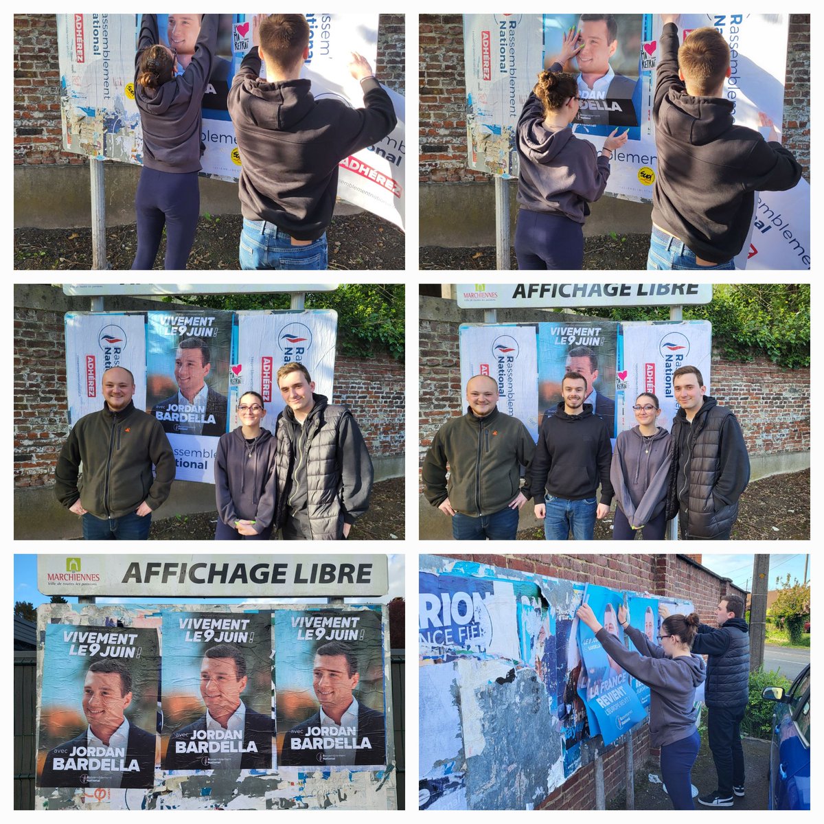 Frederic5916's tweet photo. La circo5916 mobilisée pour un collage sur les villes de #Marchiennes #Rieuley #Bruille #Auberchicourt #Ecaillon
Merci @Theo_halluin59 @meld_de_06 @maxencelmneRN @VianneyMartin6
#VivementLe9Juin avec @J_Bardella
@MarchioMatthieu @joshuaHochart @RN_Nord59 @RNJ_Nord https://t.co/6xgryweMKM