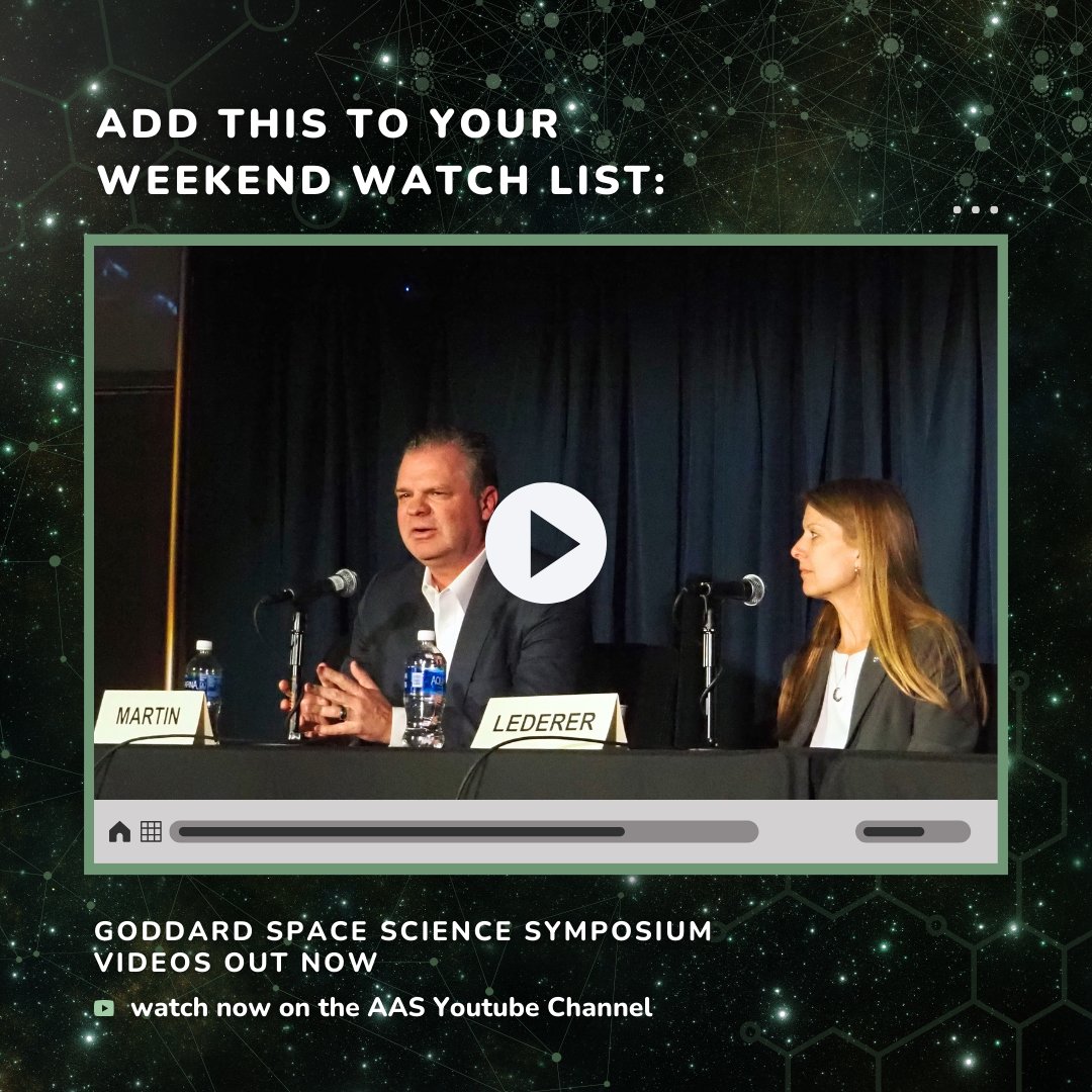 Need something to watch this weekend? 📺 Check out the 2024 Goddard Space Science Symposium videos out now! Catch the recap of the event on our YouTube channel or watch using the playlist here: bit.ly/4d2lJ49 🔗