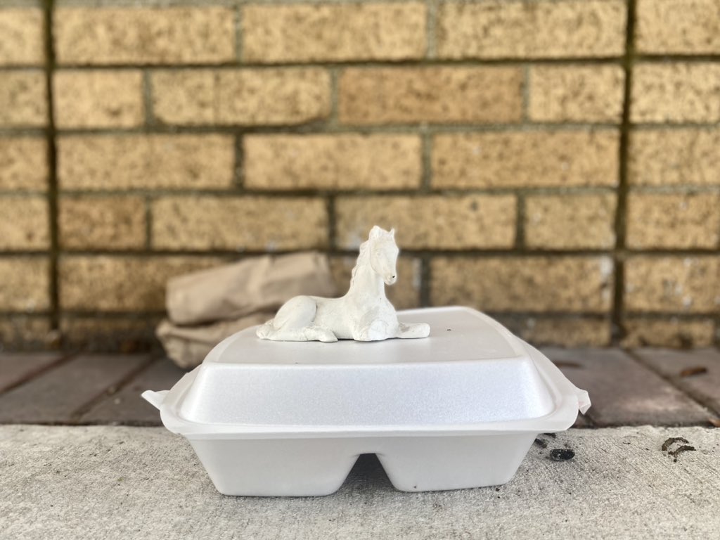 Chad_Edwardz's tweet photo. I’d like to title this as: Horse on Styrofoam
4.19.24
Downtown Laurel, MS
#iliveinlaurel #litterart #laurelms #horseonstyrofoam https://t.co/l7A1Z4x5GO