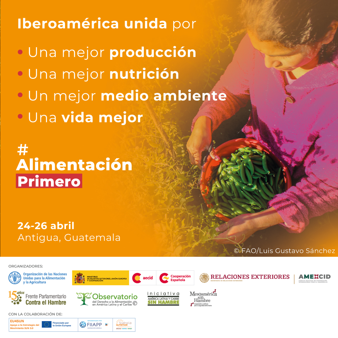 Este abril, el #CFCEAntigua será sede de #AlimentaciónPrimero, una reunión crucial para forjar una alianza iberoamericana por la seguridad alimentaria con enfoque de género.