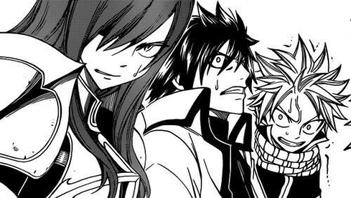 erza, gray and natsu’s reaction when lucy was getting beaten by minerva :