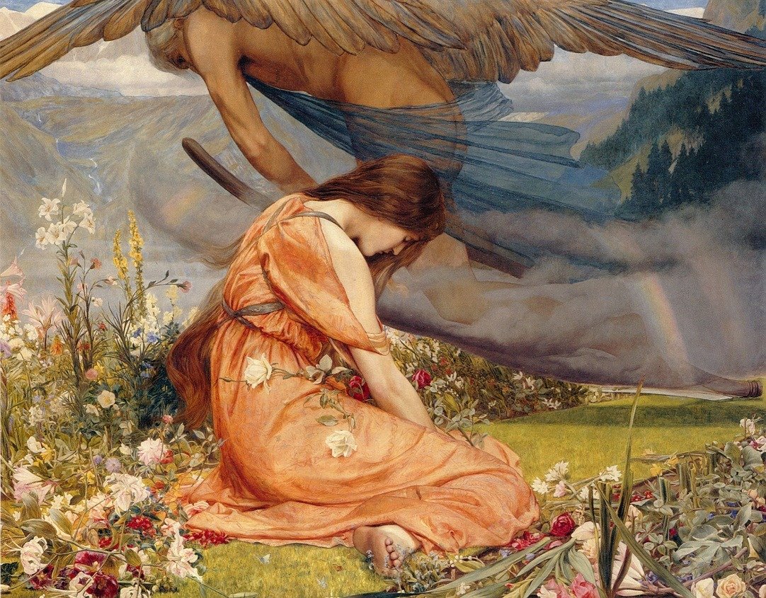 The Garden of Adonis–Amoretta and Time, 1887 by John Dickson Batten (English, 1860–1932)