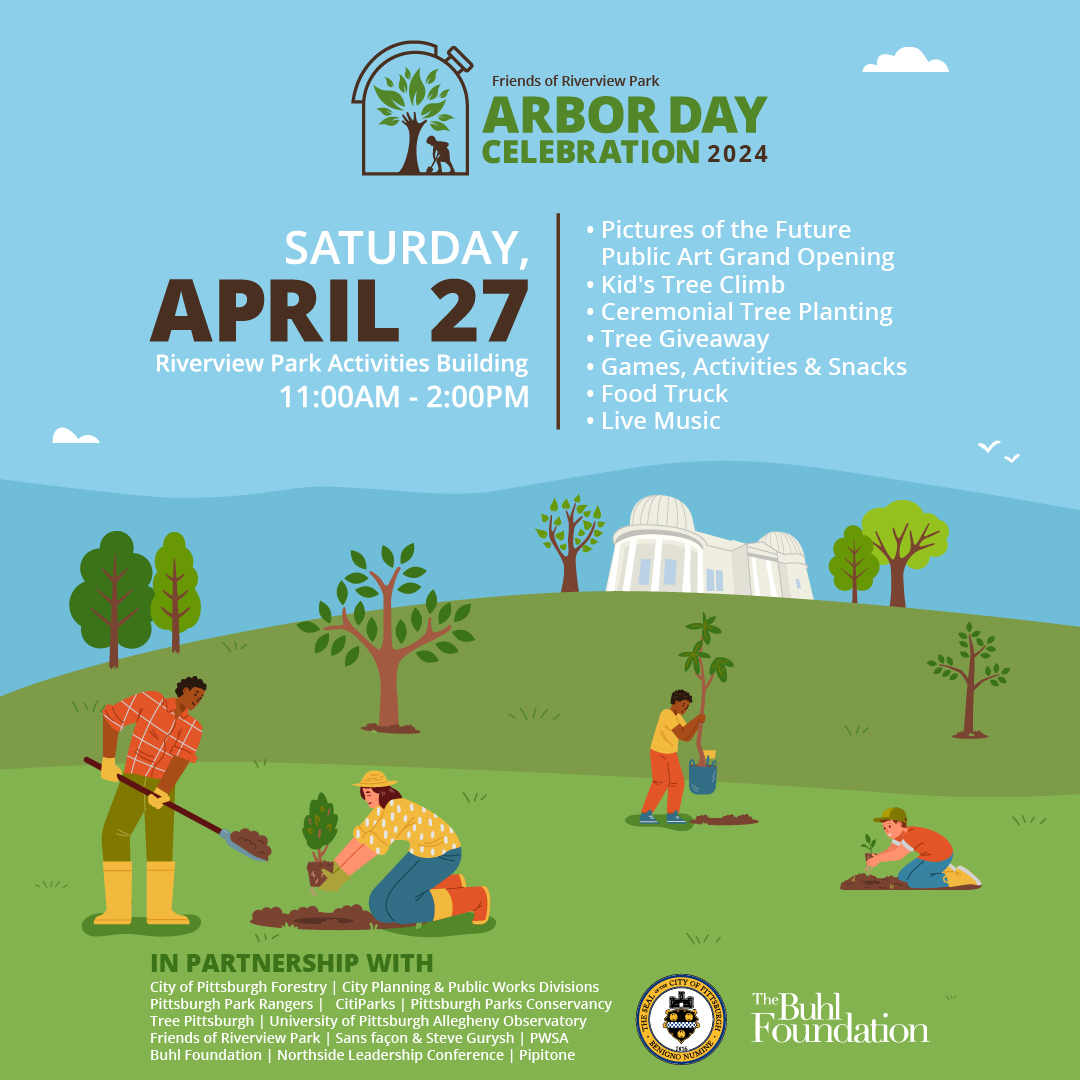 Join us in supporting Friends of Riverview Park for their Arbor Day celebration on April 27th at 11:00 AM. This public event promises fun for all ages!