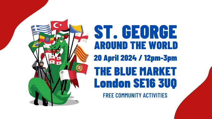 TOMORROW The Blue Market Square in #Bermondsey kicks off an afternoon of activities with belly dancing displays, music and arts and crafts to celebrate #StGeorge'sDay all #FREE @TheBlueMarket @bluebermondsey southwarknews.co.uk/area/bermondse…