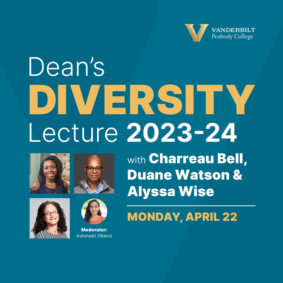 You are invited to join us this Monday for our next Dean's Diversity Lecture. This session will examine the societal, ethical, and moral questions surrounding AI's role in higher education. Register now: bit.ly/3xHpCLz