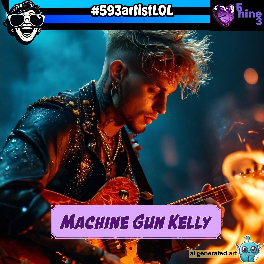 Machine Gun Kelly's guitar solo set his strings on fire, literally. That's one way to bring the heat to pop-punk! 🔥🎸 #GuitarFlame #593ArtistLOL
