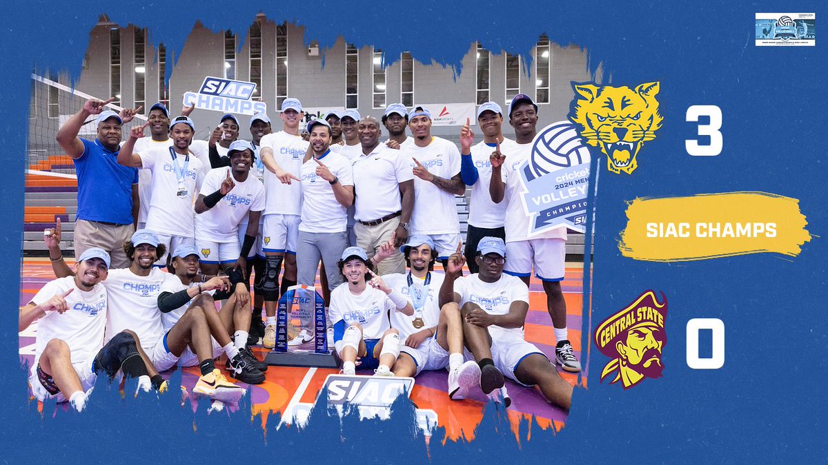 Your SIAC Men's Volleyball Champs!!! Wildcats bring home the gold this afternoon in a 3-0 victory over Central State!!!