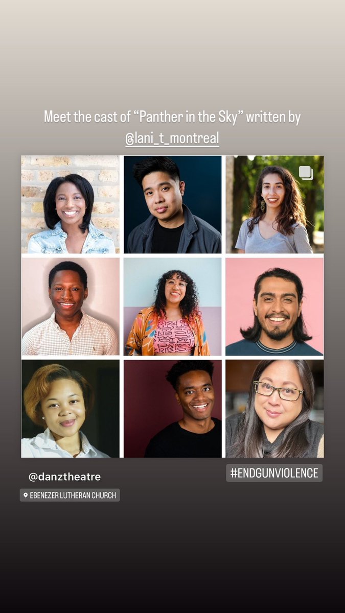 Ladynv709's tweet photo. @SHOUTCHICAGO #endgunviolence
#stopgunviolence 
Panther in the Sky will be staged on May 3, 4, 10, 11, 17 and 18, 8PM at @Chi_Danztheatre Written by Lani Montreal. https://t.co/s2r2Ibdjc7
