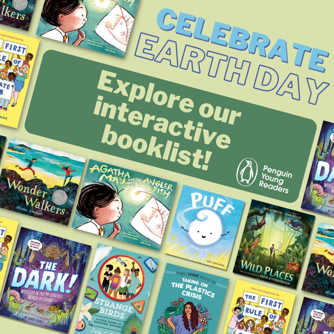 It's #EarthDay! Celebrate in your class or library with a book! Discover reads for grades PreK-12 from nonfiction to graphic novels and novels by award-winning and bestselling authors. Download the booklist! penguinschoollibrary.com/EarthDayBookli…