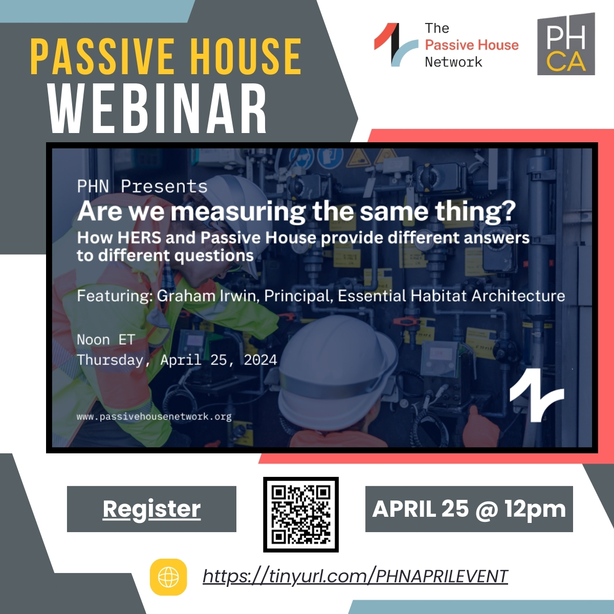 🎤Join the conversation, April 25th @ Noon with The Passive House Network! Find out why and how you and your Passive House team can be successful and co-exist with HERS going forward.
#efficiencyfirst #passivehouse #climateready #buildingbetter #architecture #design #cleanair