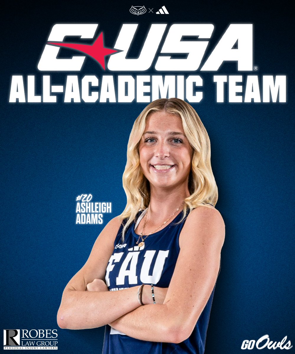 𝐂𝐔𝐒𝐀 𝐀𝐥𝐥-𝐀𝐜𝐚𝐝𝐞𝐦𝐢𝐜 𝐓𝐞𝐚𝐦

Congrats to Ashleigh Adams on being named to the Conference USA All-Academic Team!

#WinningInParadise