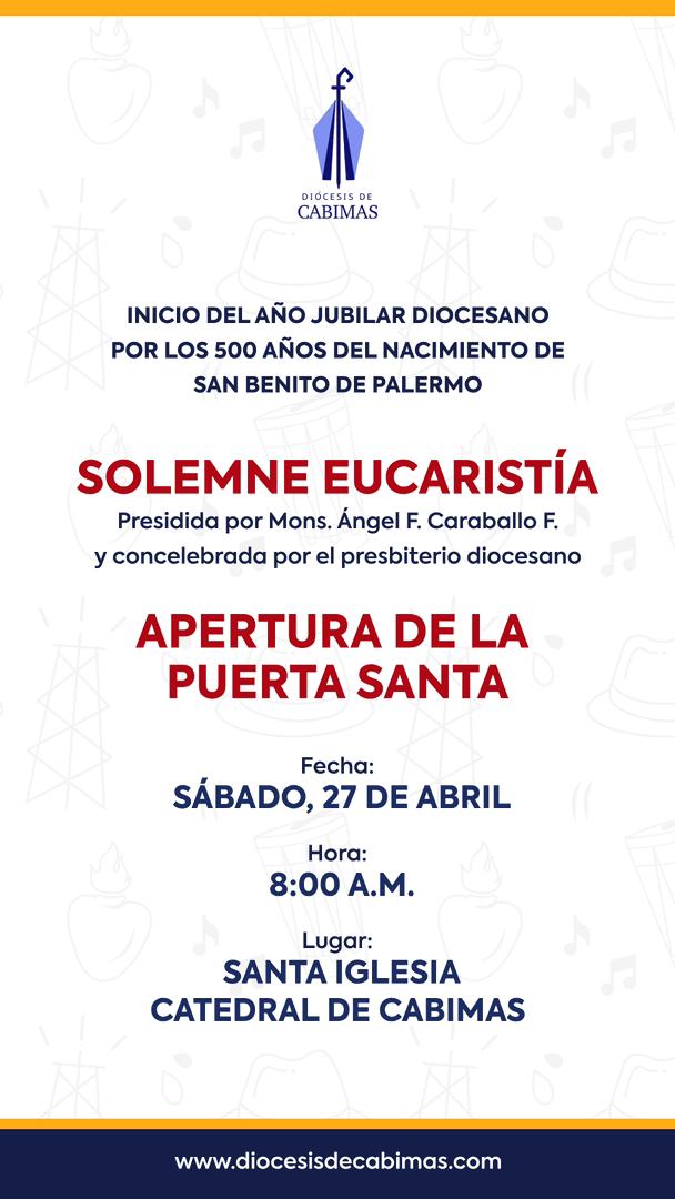 Nos preparamos juntos para vivir con alegría este Año Jubilar Diocesano por los 500 años del nacimiento de San Benito de Palermo 🙏😇