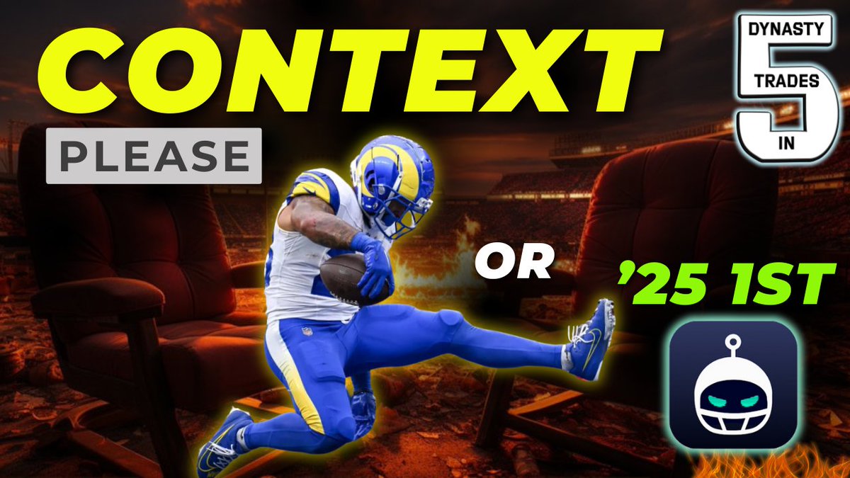 🚨NEW EPISODE!🚨 Not rocket science, but CONTEXT is key when it comes to Dynasty Q & A. If you ask someone 'Player X or a '25 1st?' and you get an answer w/out follow up questions 👇 Run. Bye Felicia. youtu.be/dptmDylEcFQ @ShaneIsTheWorst @CharlesChillFFB @DPandemic_Clay