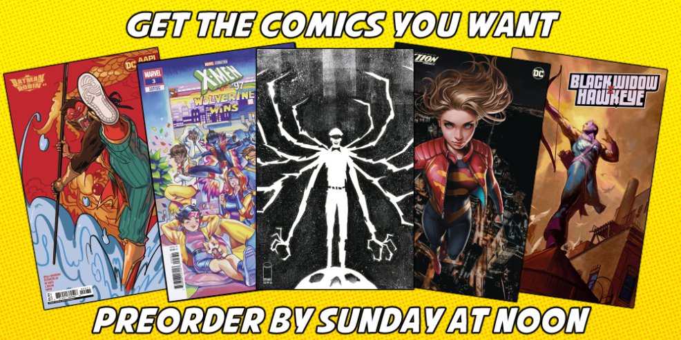 This week's preorders are live! Wow! shop.thecomicsplace.com/pages/weekly-p…