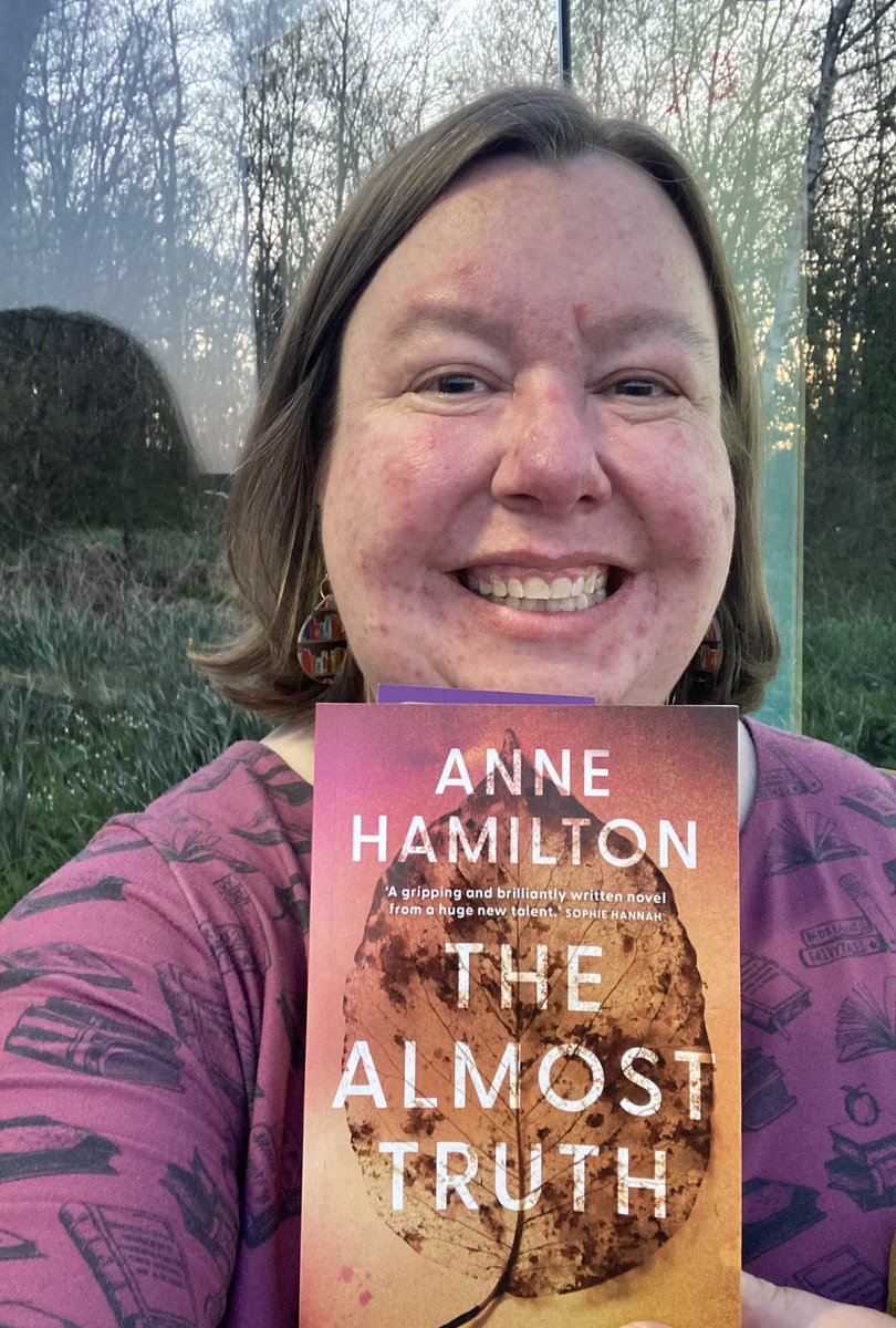 RuthBoreham's tweet photo. This is the woman who is feeling proud of having coordinated her dress & earrings to attend a brill book launch tonight. The truly amazing (in so many ways but now also debut novelist) @AnneHamilton7 was expertly chaired (as always) by @OlgaWojtas to launch #TheAlmostTruth ❤️📖🎉 https://t.co/TgXIb6CjQg