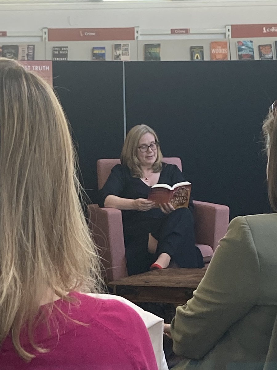 RuthBoreham's tweet photo. This is the woman who is feeling proud of having coordinated her dress & earrings to attend a brill book launch tonight. The truly amazing (in so many ways but now also debut novelist) @AnneHamilton7 was expertly chaired (as always) by @OlgaWojtas to launch #TheAlmostTruth ❤️📖🎉 https://t.co/TgXIb6CjQg